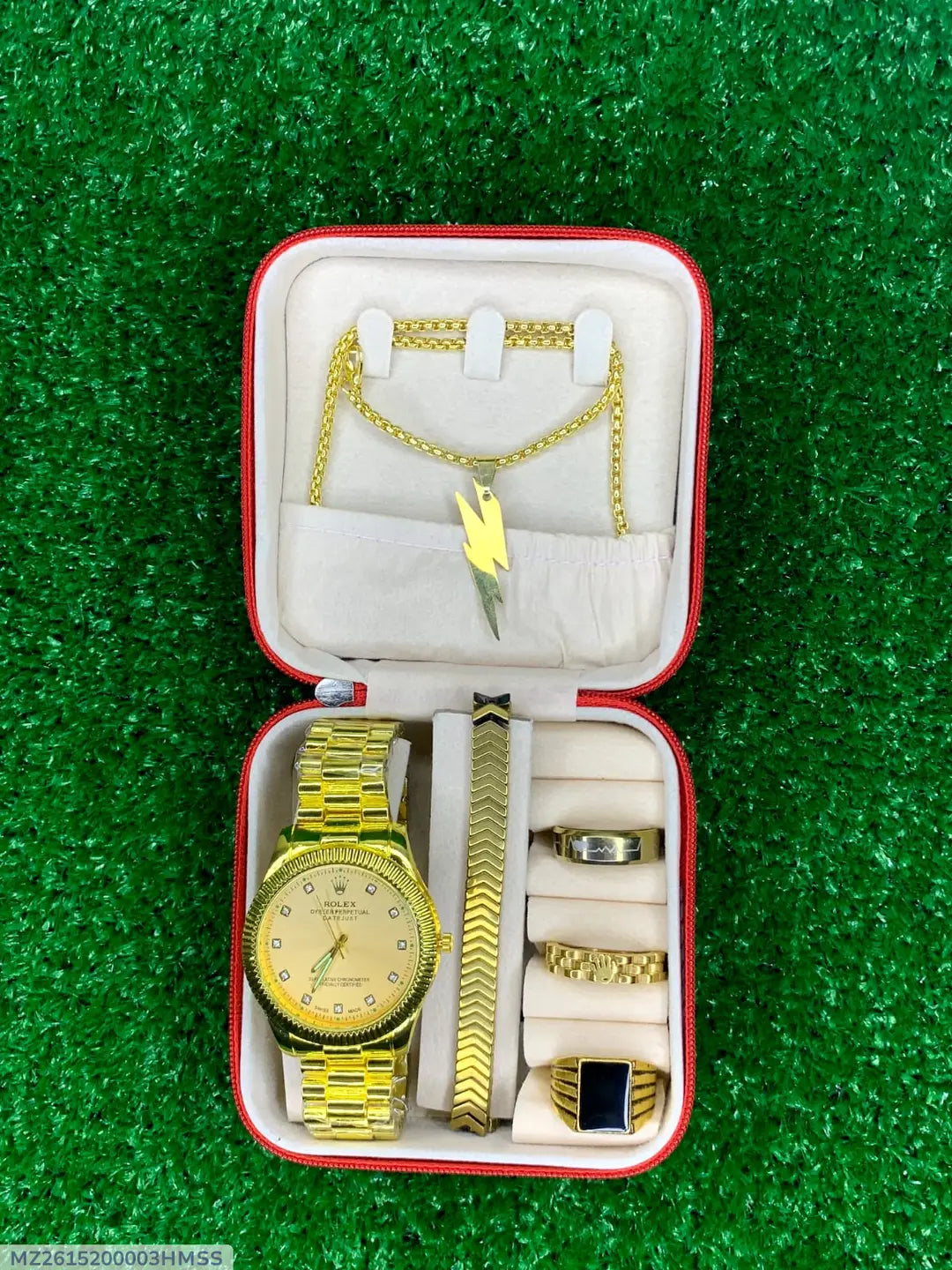 Women's Stainless Steel Chain Watch set