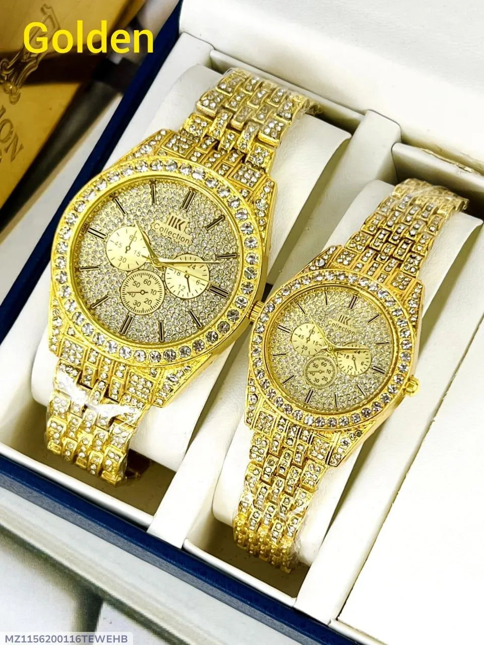 Golden Couple Watch with Diamond stone