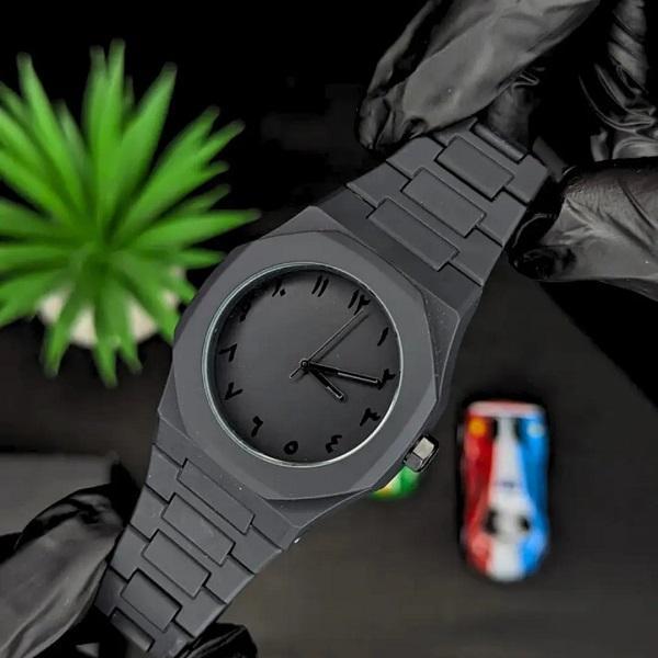 Black Stainless steel Quartz Watch